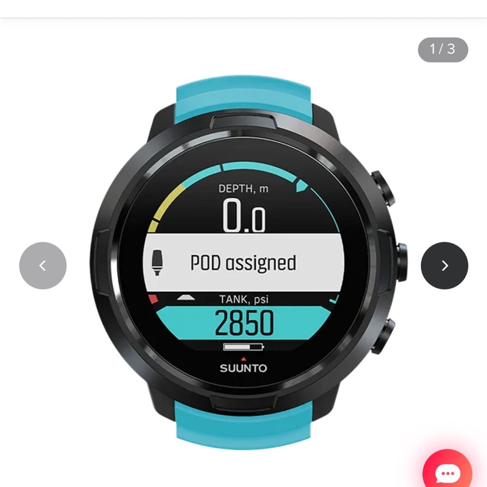 Suunto D5 Watch with Aqua Blue Strap